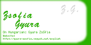 zsofia gyura business card